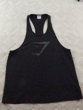 GymShark Tank Top Mens Large Sharkhead Infill Stringer Gym Yoga Casual